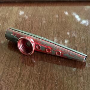 Antique Metal Kazoo 5 Inch Vintage Noisemaker Whistle Instrument